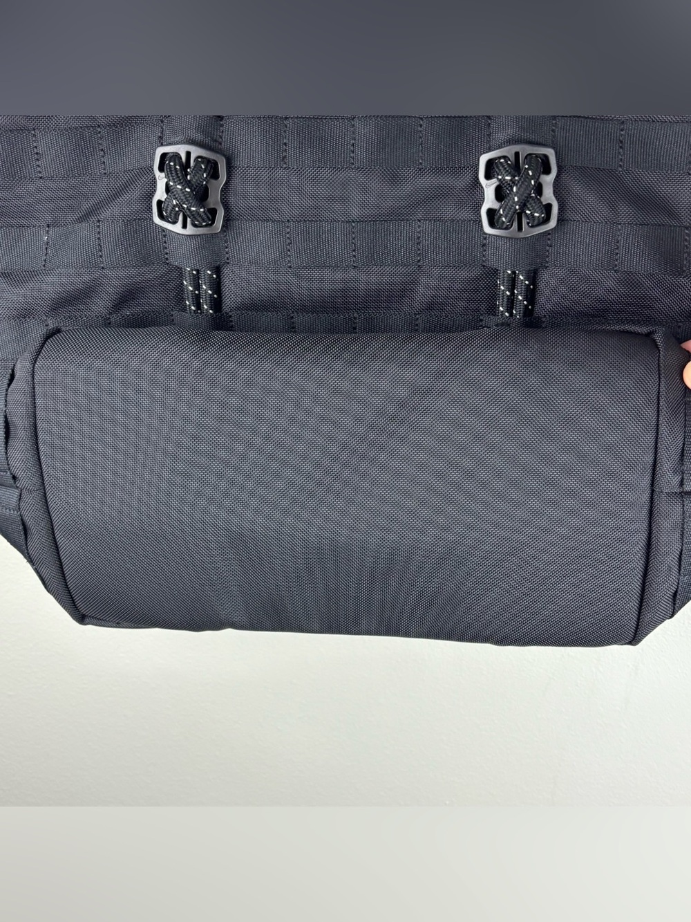 NIKE AF-1 RPM Black Military Loop Zip Top Tote Laptop Book Grocery Gym Carry Bag - Picture 3 of 8